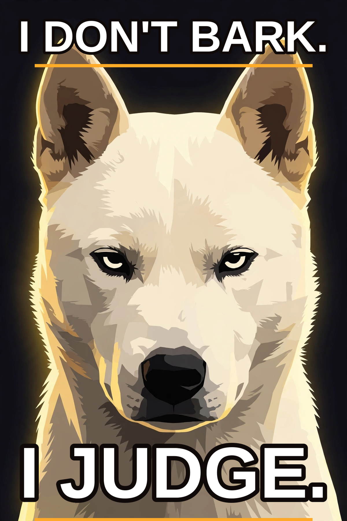 I Don't Bark. I Judge. Tee — design preview by Jindo & Friends