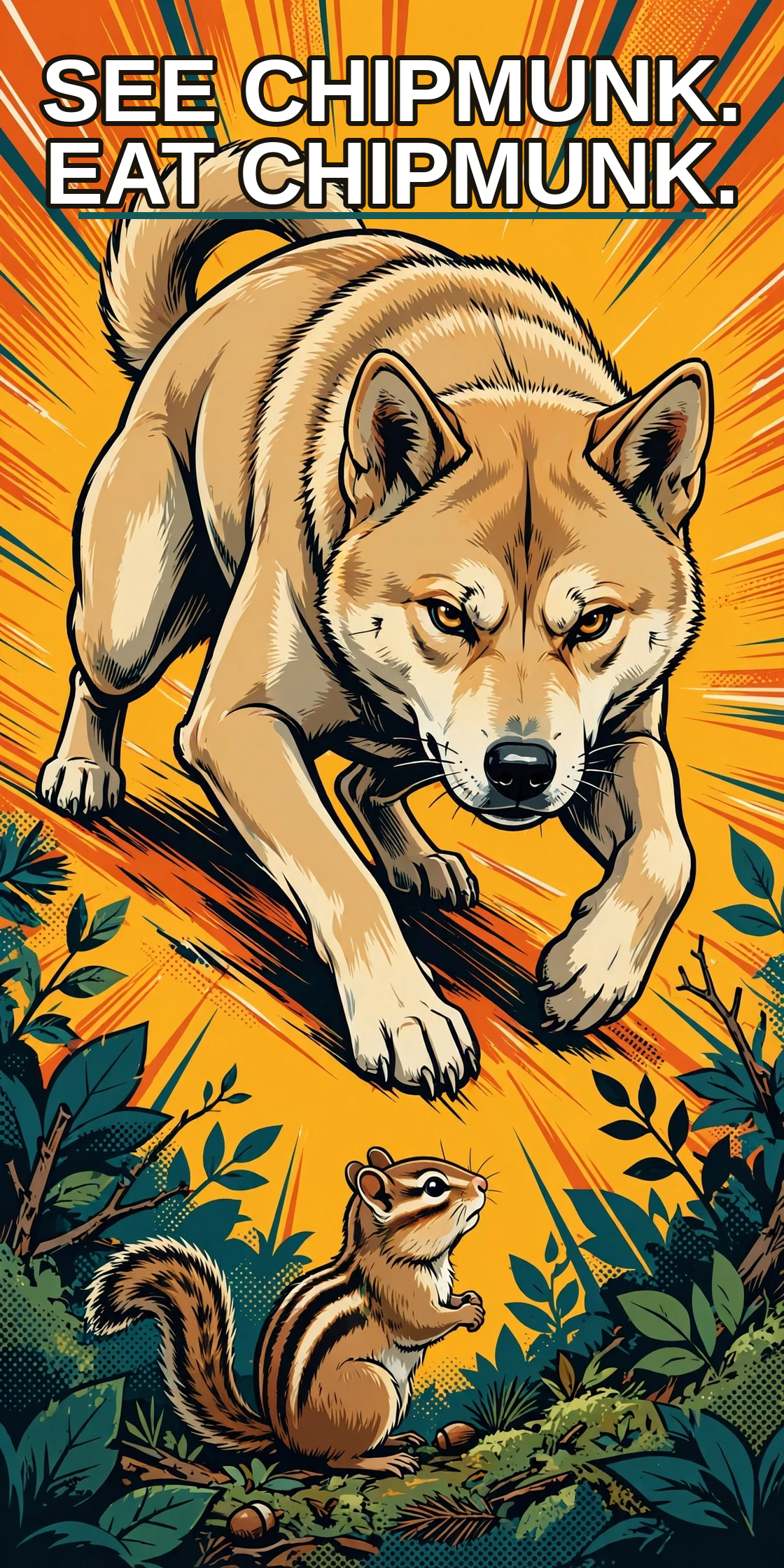 See Chipmunk. Eat Chipmunk. Tee — jindo tee by Jindo & Friends