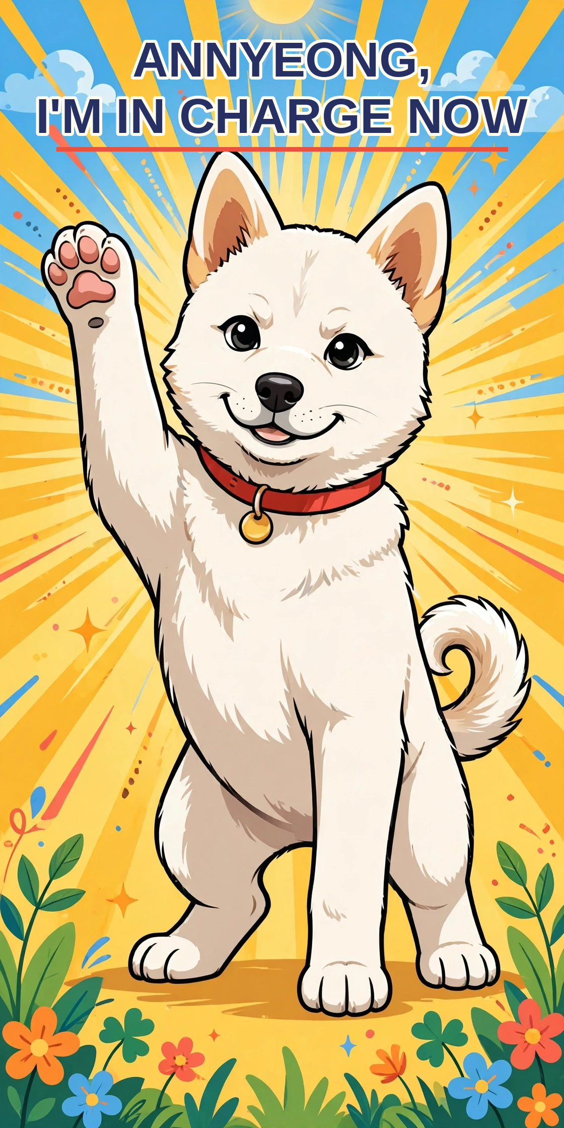 Annyeong, I'm In Charge Now Tee — jindo tee by Jin