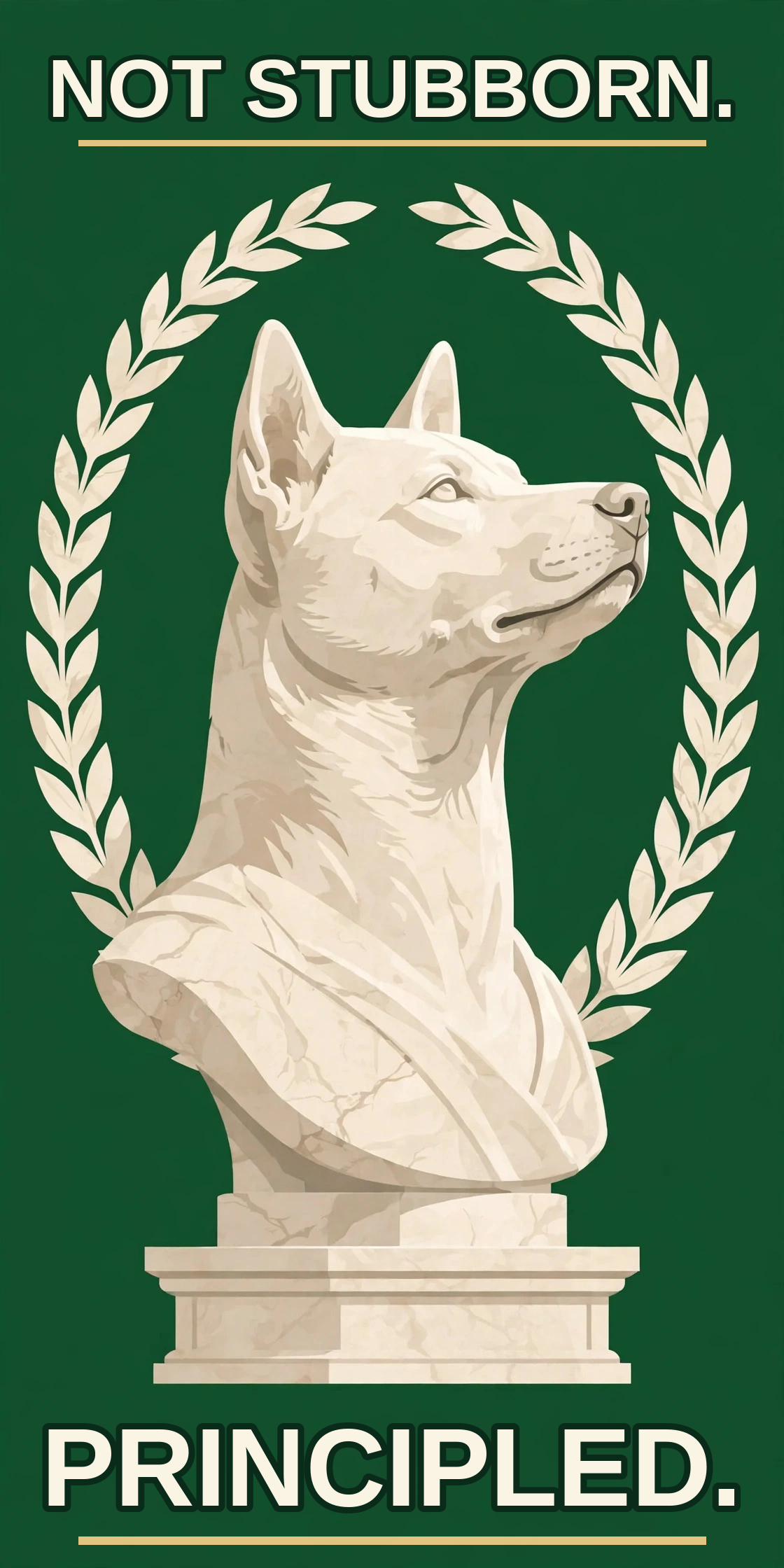 Not Stubborn. Principled. Tee — jindo tee by Jindo & Friends